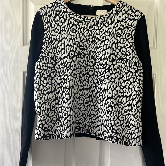 Kate Spade Leopard print long sleeve top - Picture 8 of 8